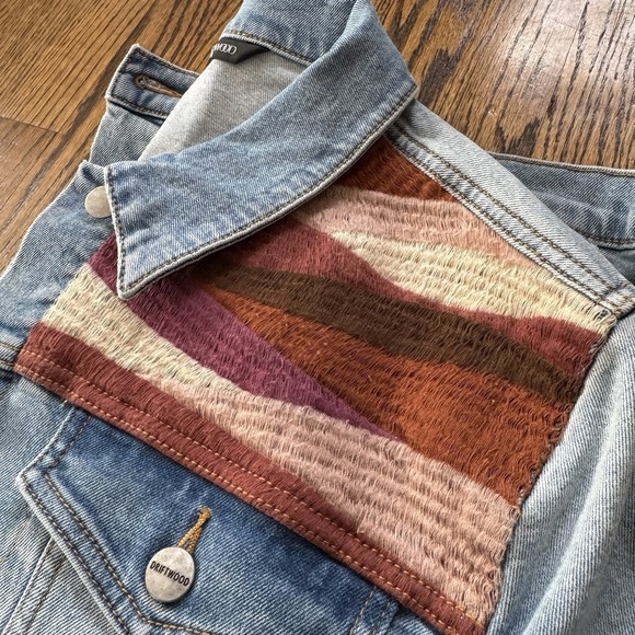 Driftwood Jeans Sun Embroidered Summer Solstice Trucker Jacket 3X - Picture 8 of 9